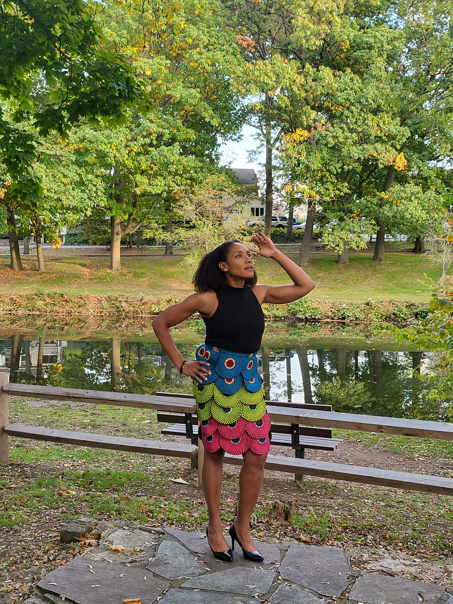 The Peacock Scallop Skirt