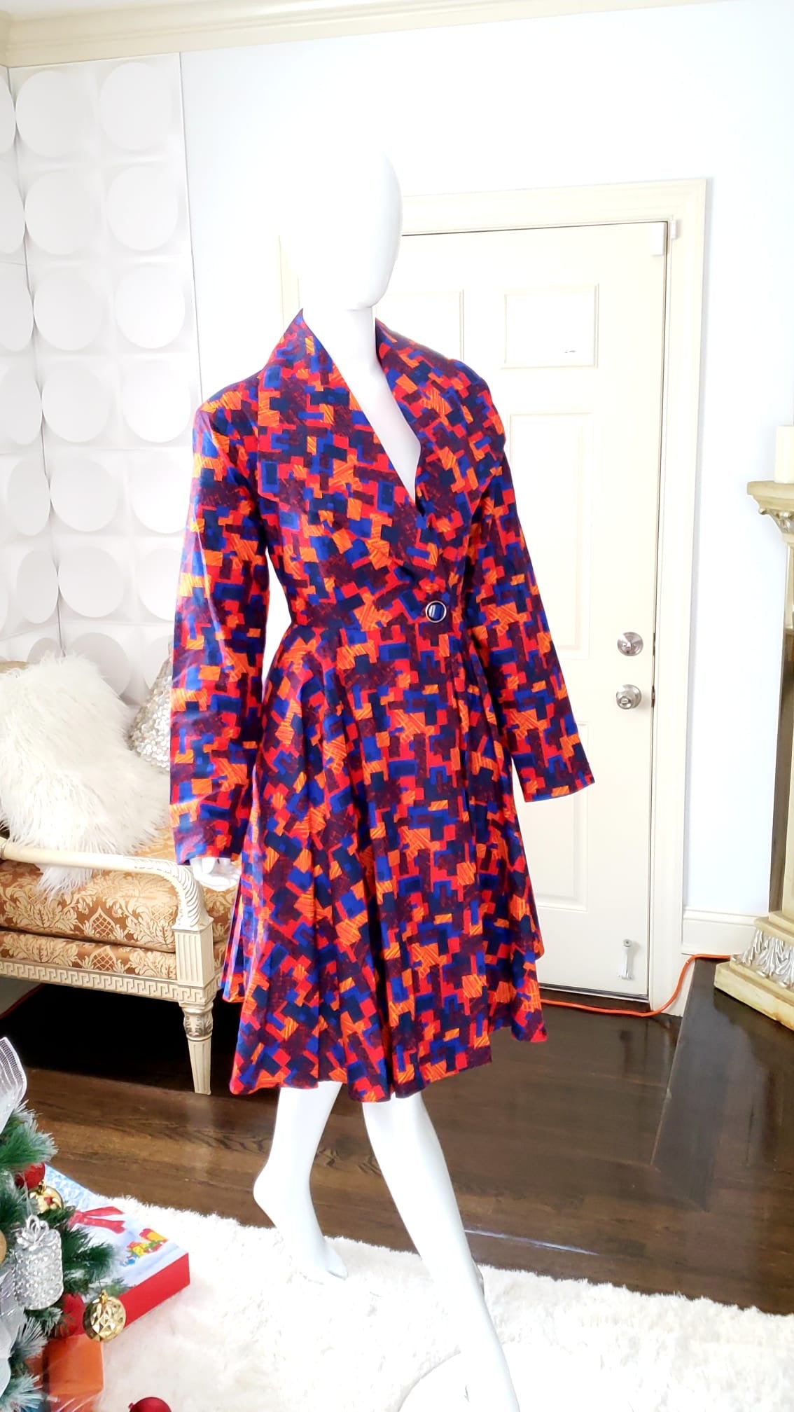 The Mosaic Coat Dress side view