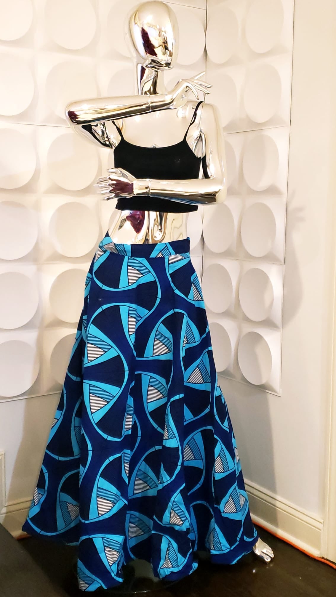 The Orbit Maxi Skirt front view